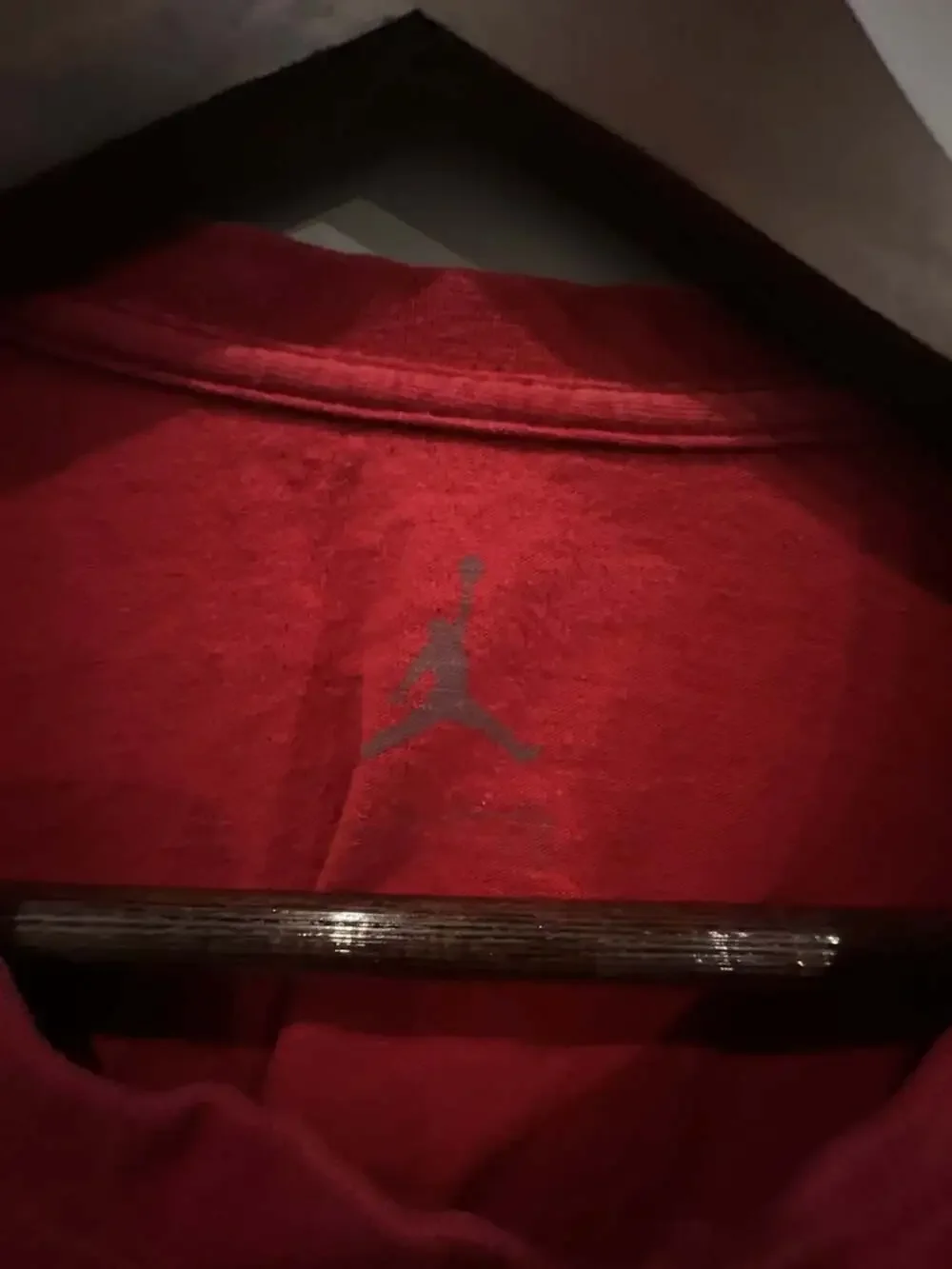 Jordan Brand Graphic T-Shirt Red with Geometric Pattern and Jumpman Logo